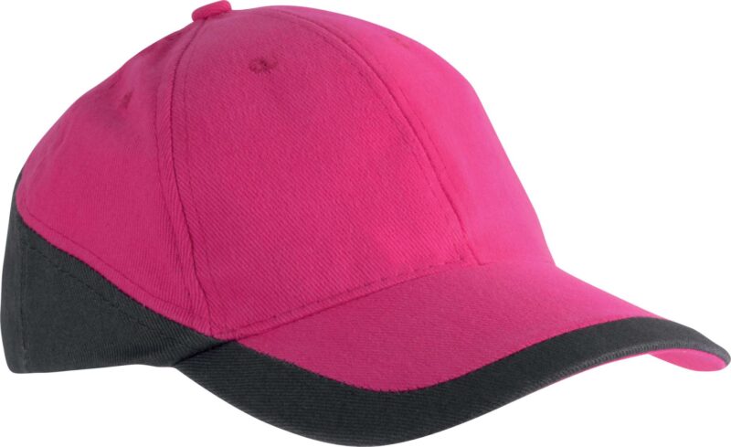 K-UP RACING - TWO-TONE 6 PANEL CAP - φούξια/σκούρο γκρι