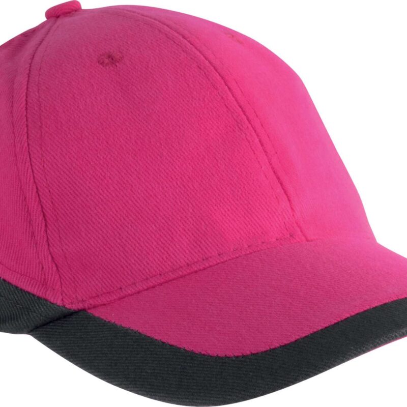 kp045-fuchsia_dark_grey-a2 K-UP RACING - TWO-TONE 6 PANEL CAP - φούξια/σκούρο γκρι