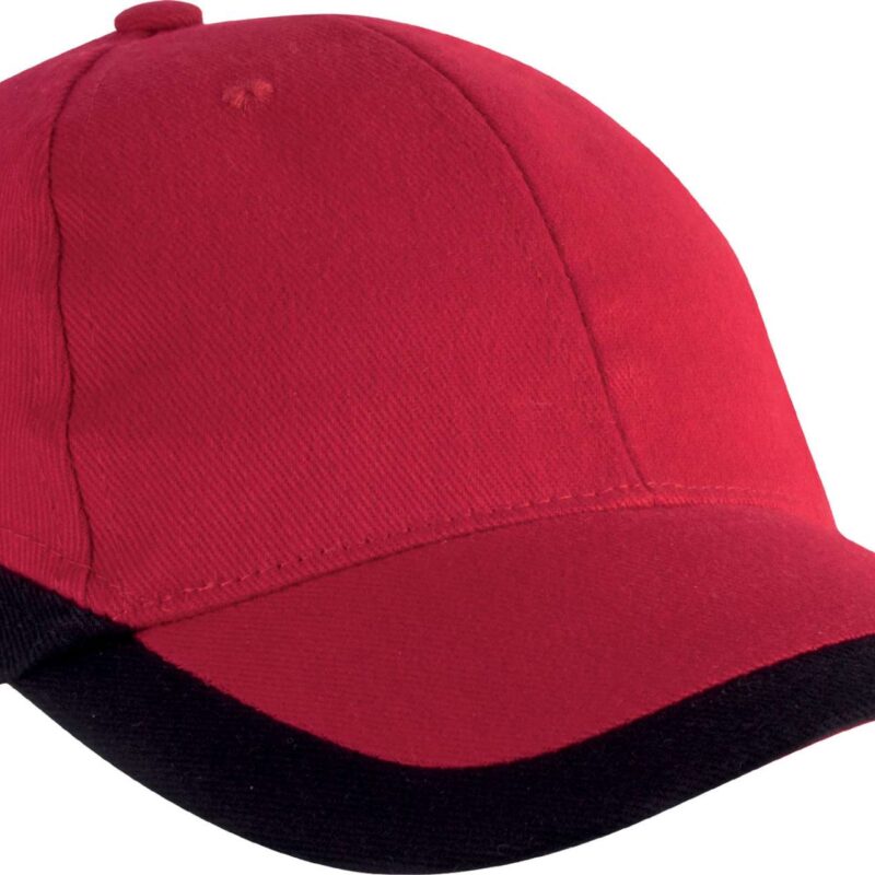 kp045-red_black-a1 K-UP RACING - TWO-TONE 6 PANEL CAP - Κόκκινο/Λευκό