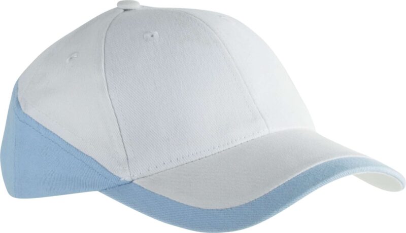 kp045-white_sky_blue-a1 K-UP RACING - TWO-TONE 6 PANEL CAP - Λευκό/Γαλάζιο