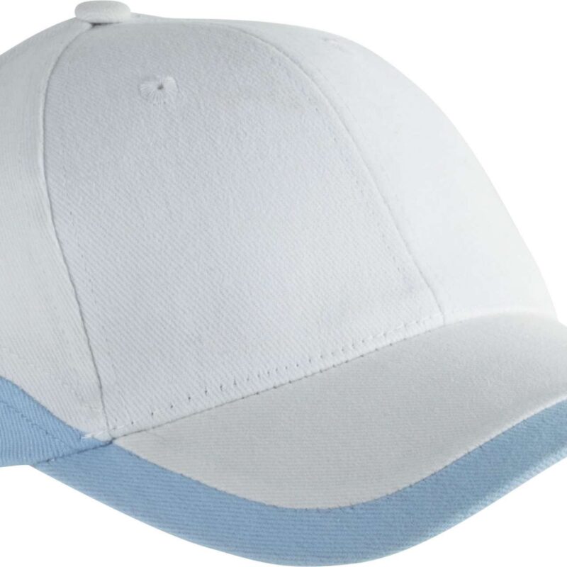 kp045-white_sky_blue-a1 K-UP RACING - TWO-TONE 6 PANEL CAP - Λευκό/Γαλάζιο