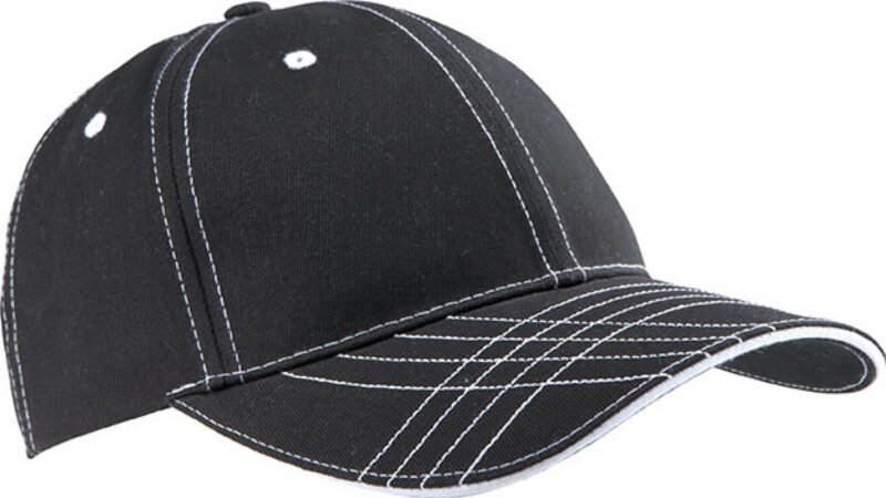 K-UP 6 PANELS FASHION CAP - Μαύρο και Λευκό