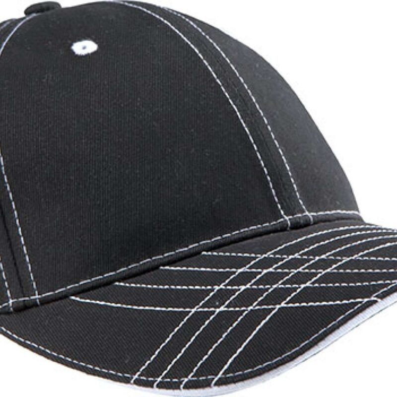 kp109-black_white-a1 K-UP 6 PANELS FASHION CAP - Μαύρο και Λευκό