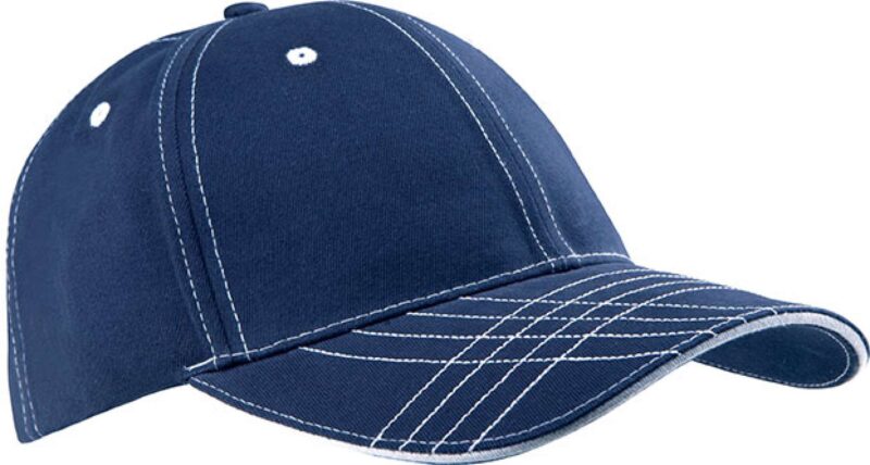 kp109-navy_white-a1 K-UP 6 PANELS FASHION CAP - Μπλε μαριν/Λευκό