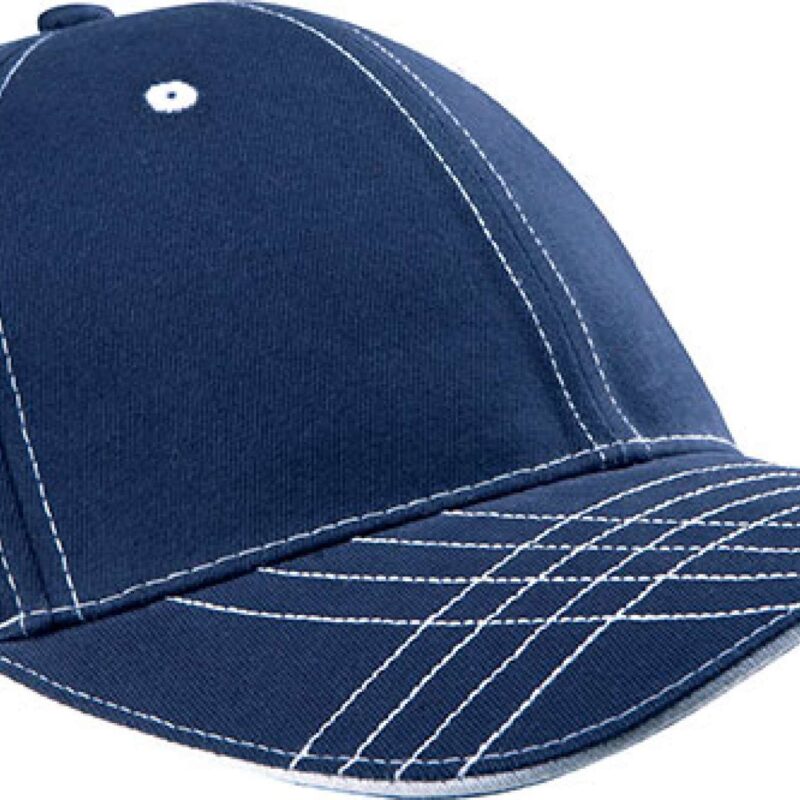 kp109-navy_white-a1 K-UP 6 PANELS FASHION CAP - Μπλε μαριν/Λευκό