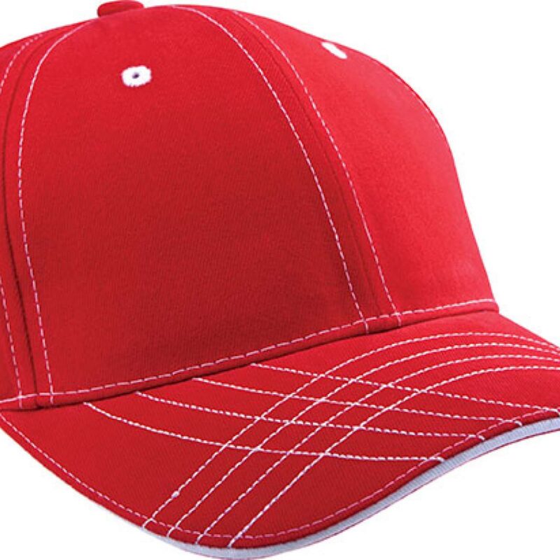 kp109-red_white-a1 K-UP 6 PANELS FASHION CAP - Κόκκινο/Λευκό