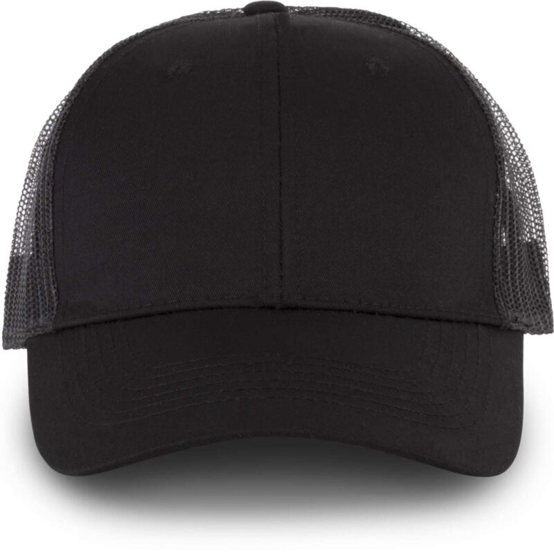 kp110-black_black-a1 K-UP OEKOTEX CERTIFIED TRUCKER CAP - Μαύρο και Λευκό