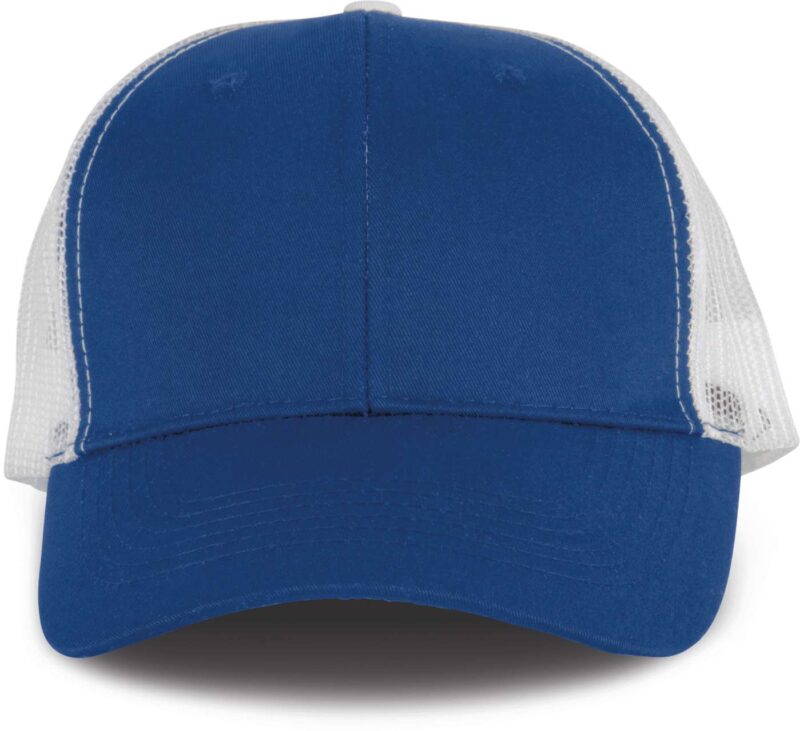 K-UP OEKOTEX CERTIFIED TRUCKER CAP - βασιλικό μπλε/λευκό