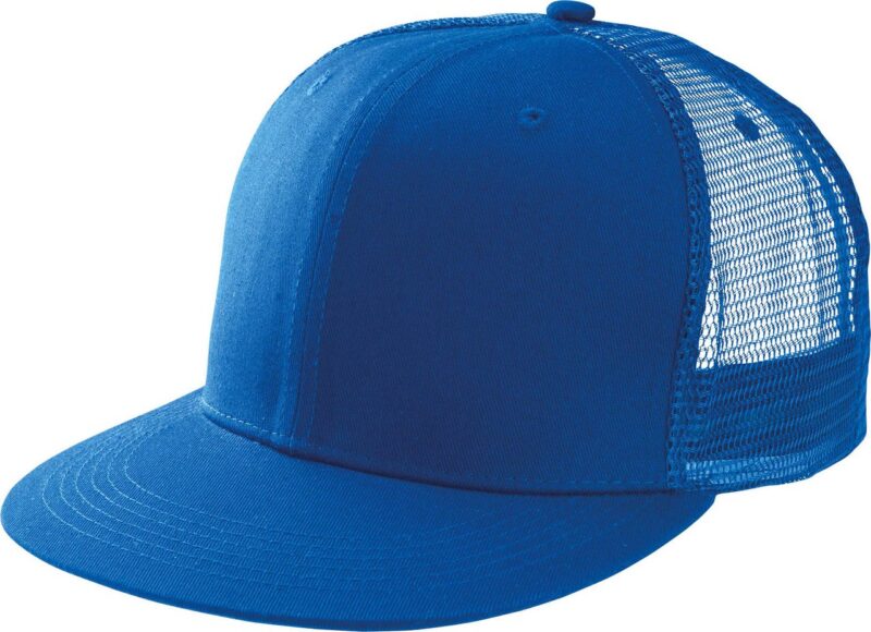 kp113-royal_blue-a1 K-UP TRUCKER FLAT PEAK CAP - 6 PANELS - Βασιλικό μπλε