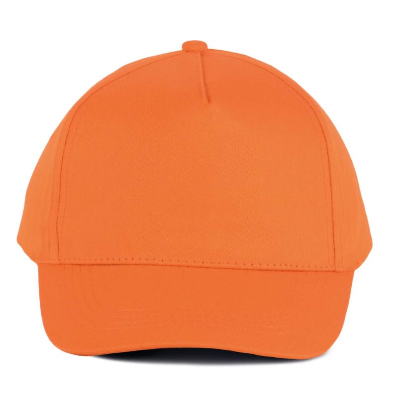 kp116-orange-a1 K-UP COTTON CAP - 5 PANELS - πορτοκαλί