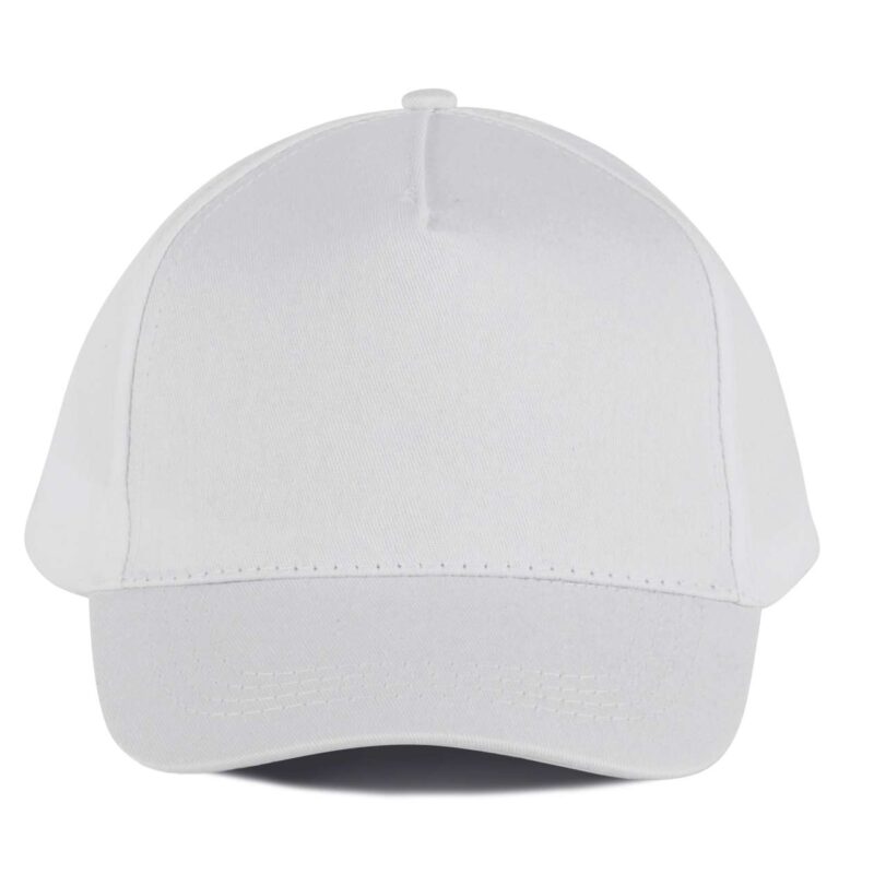 kp116-white-a2 K-UP COTTON CAP - 5 PANELS - Λευκό