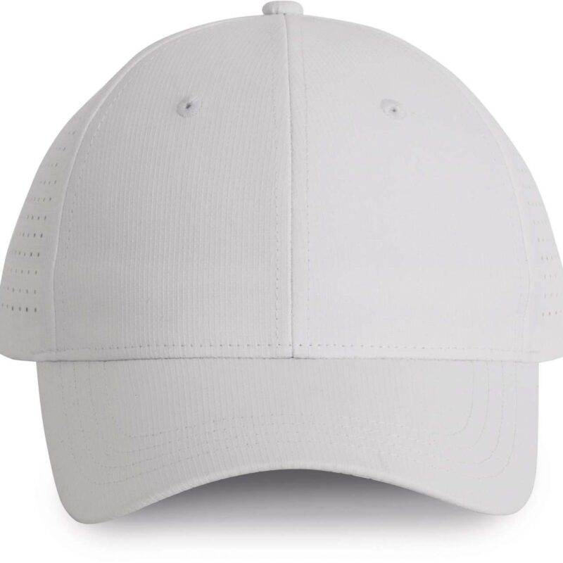 kp118-white-a1 K-UP PERFORATED PERFORATED CAP - 6 PANELS - Λευκό