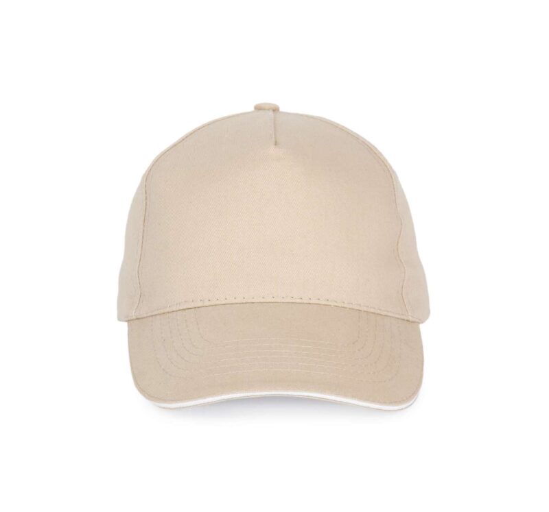 K-UP SANDWICH PEAK CAP - 5 PANELS - μπεζ/λευκό