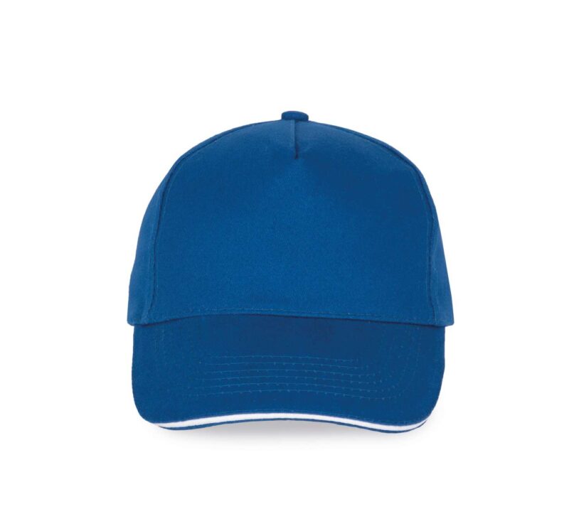 kp124-royal_blue_white-a1 K-UP SANDWICH PEAK CAP - 5 PANELS - βασιλικό μπλε/λευκό