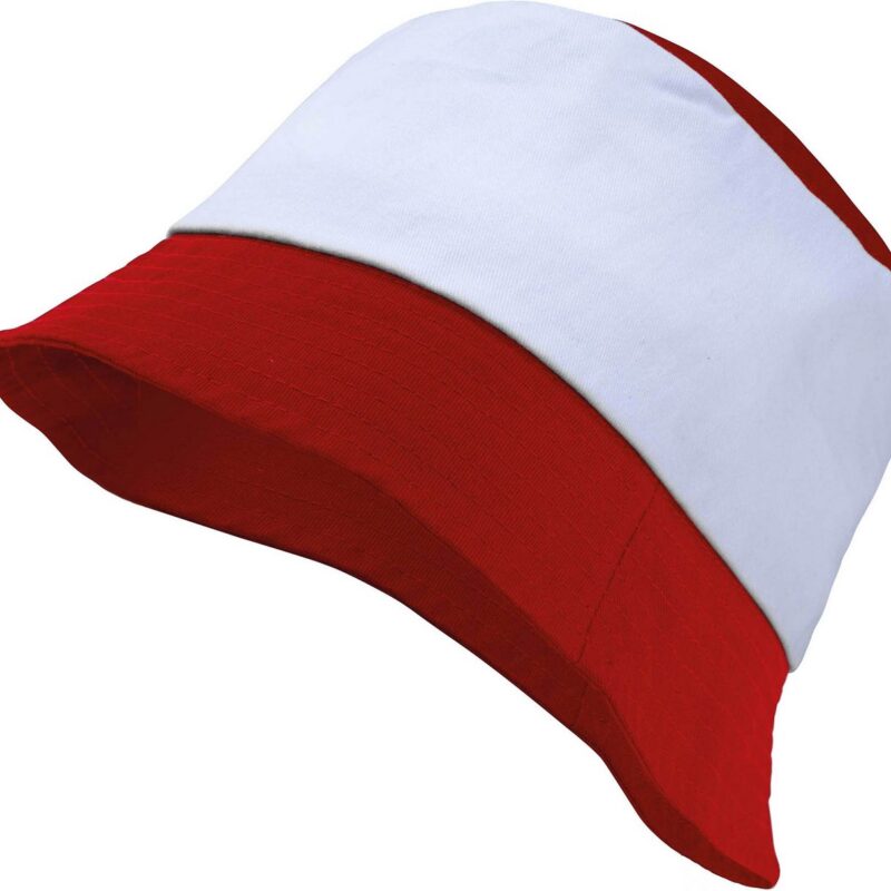 kp125-red_white-a1 K-UP Καπέλο Bucket - Κόκκινο/Λευκό