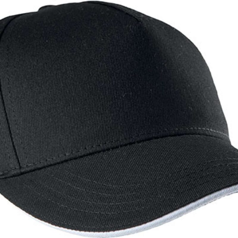 K-UP SANDWICH PEAK CAP - 5 PANELS - Μαύρο και Λευκό