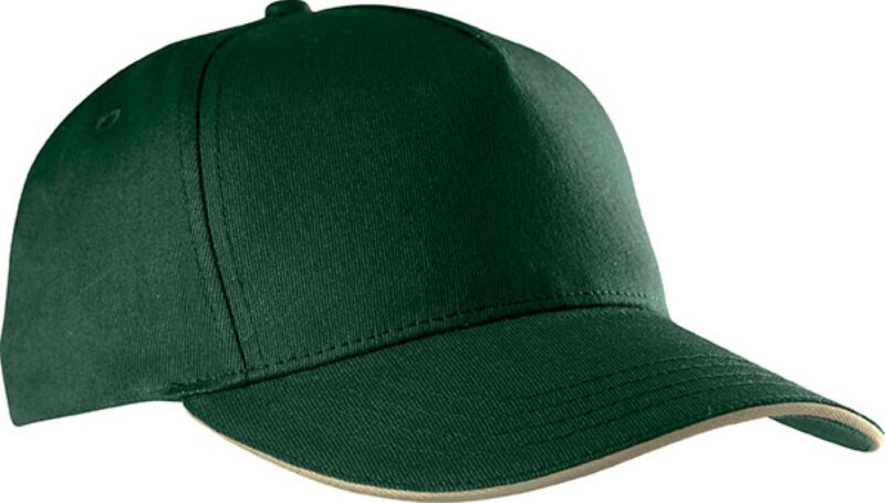 K-UP SANDWICH PEAK CAP - 5 PANELS - Δασικό πράσινο/Μπεζ