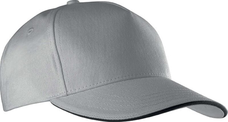 kp130-light_grey_dark_grey-a1 K-UP SANDWICH PEAK CAP - 5 PANELS - Ανοιχτό Γκρι/Σκούρο Γκρι