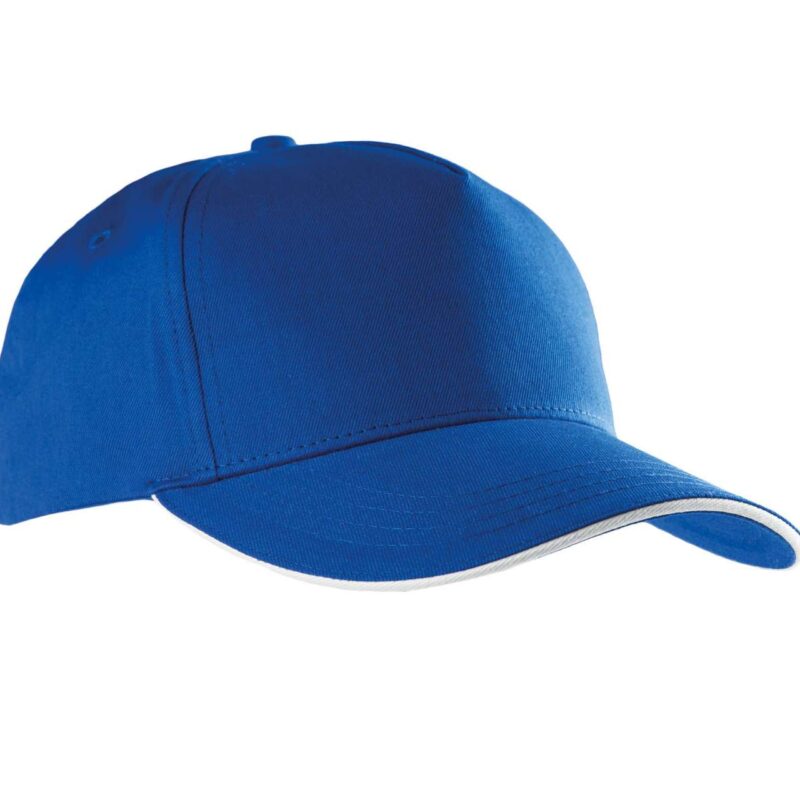 K-UP SANDWICH PEAK CAP - 5 PANELS - βασιλικό μπλε/λευκό