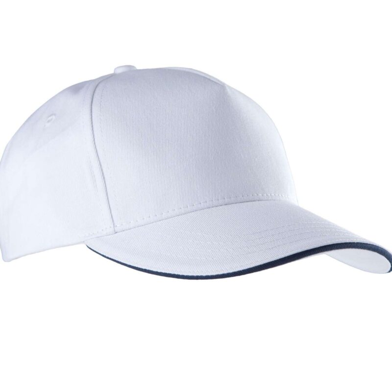 K-UP SANDWICH PEAK CAP - 5 PANELS - Λευκό/Ναυτικό