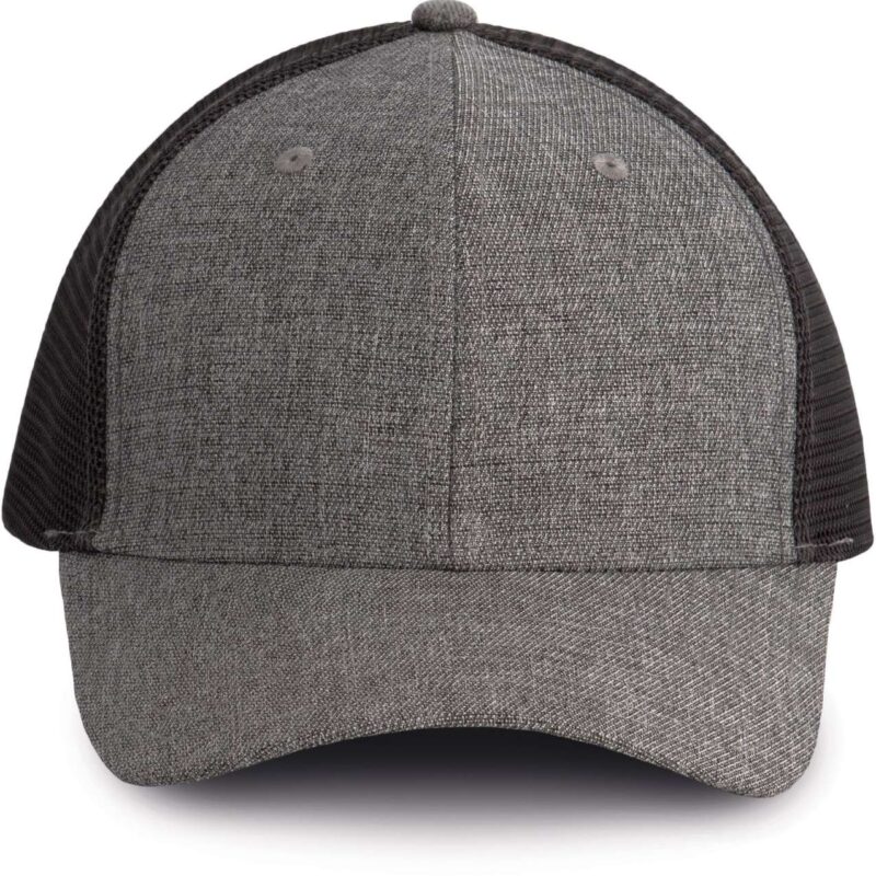 K-UP URBAN TRUCKER CAP - 6 PANELS - Silver Heather/Dark Grey