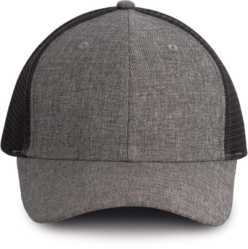 K-UP URBAN TRUCKER CAP - 6 PANELS - Silver Heather/Dark Grey
