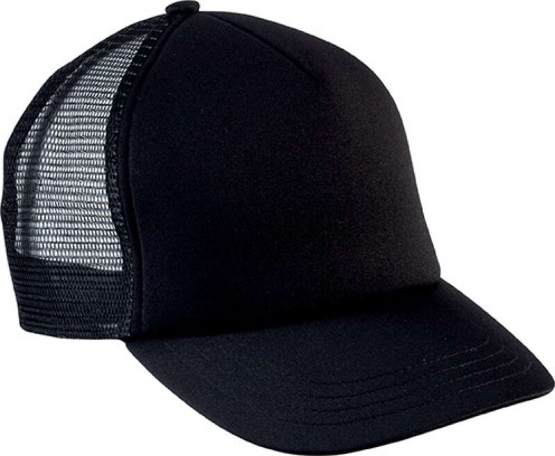 kp143-black-a1 K-UP Παιδικό TRUCKER MESH CAP - 5 PANELS - Μαύρο