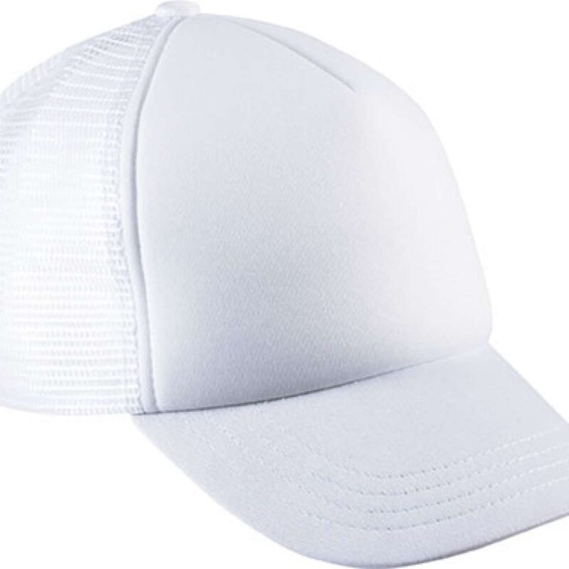 K-UP Παιδικό TRUCKER MESH CAP - 5 PANELS - Λευκό/Μαύρο