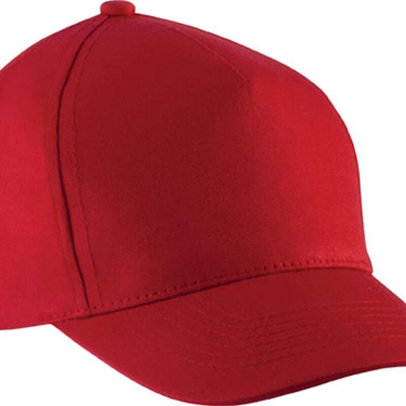 kp149-red-a1 K-UP Παιδικό Βαμβακερό Καπέλο - 5 Φύλλα - Κόκκινο