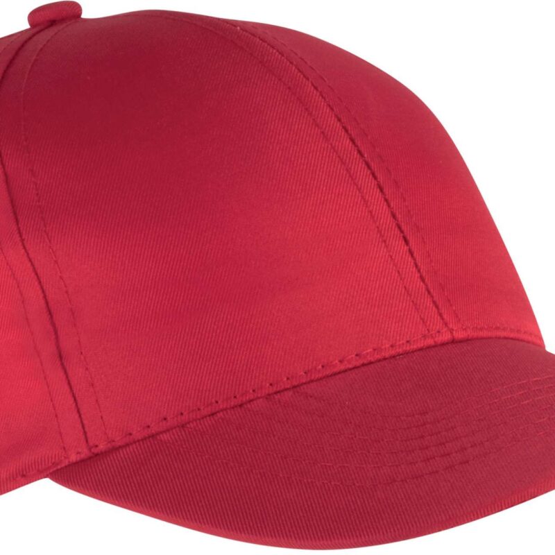kp156-red-a1 K-UP POLYESTER CAP - 6 PANELS - Κόκκινο