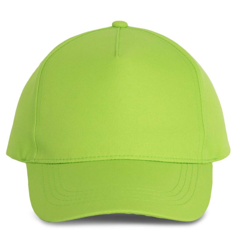 kp157-lime-a1 K-UP POLYESTER CAP - 5 PANELS - Λαχανί