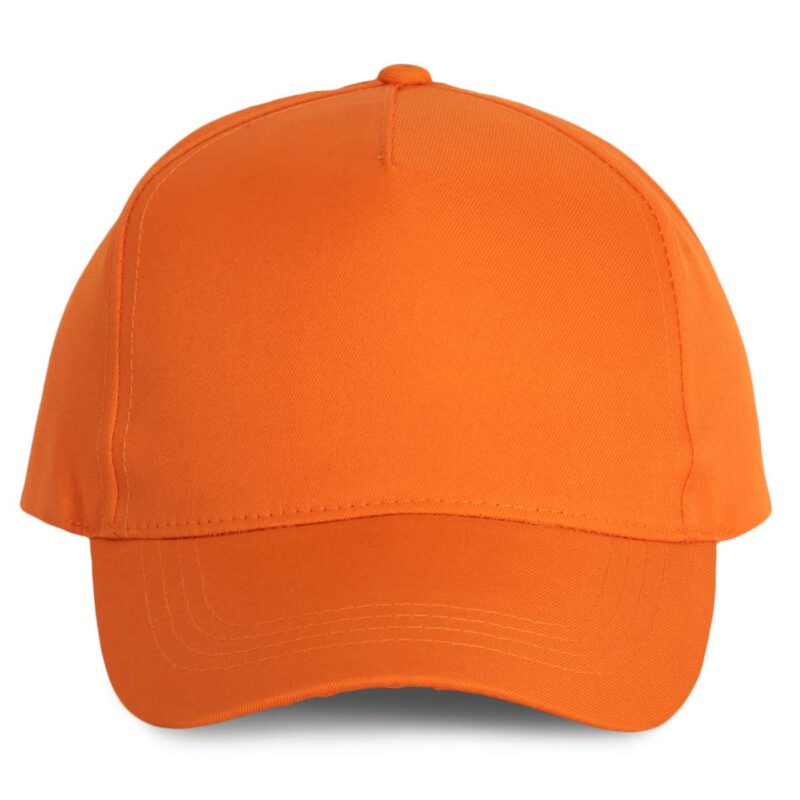 kp157-orange-a1 K-UP POLYESTER CAP - 5 PANELS - πορτοκαλί