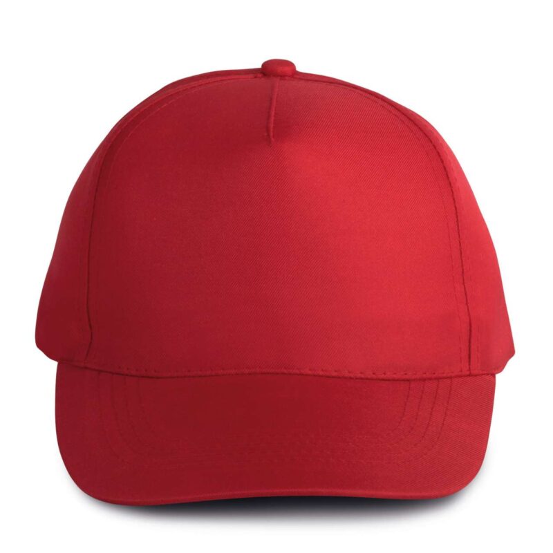 kp157-red-a2 K-UP POLYESTER CAP - 5 PANELS - Κόκκινο