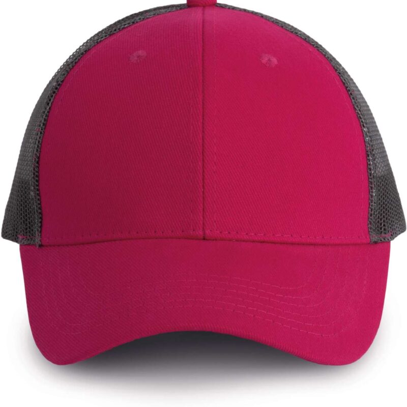 K-UP TRUCKER CAP με 6 PANELS - φούξια/σκούρο γκρι