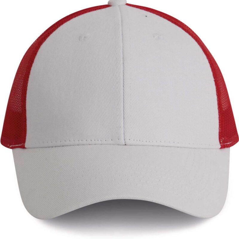 K-UP TRUCKER CAP με 6 PANELS - Λευκό/Βασιλικό Μπλε