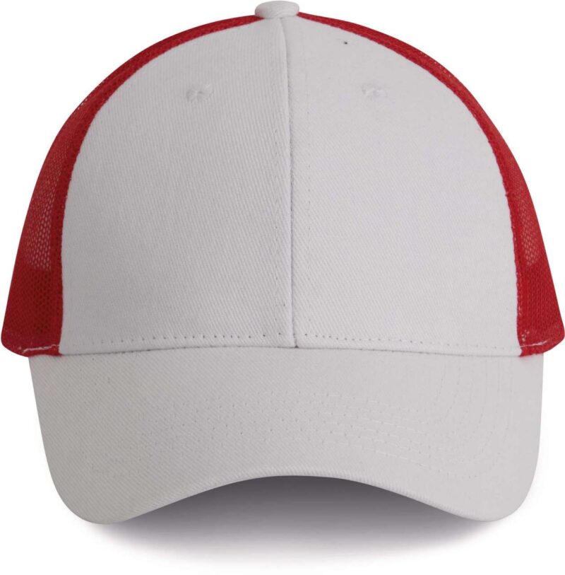 kp158-white_red-a1 K-UP TRUCKER CAP με 6 PANELS - Λευκό/Βασιλικό Μπλε