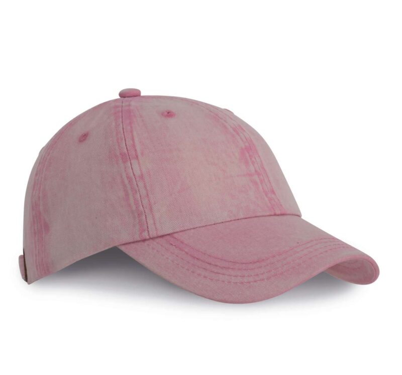 kp165-dark_pink_washed-a1 K-UP 6 PANELS CAP VINTAGE - Dark Pink Washed