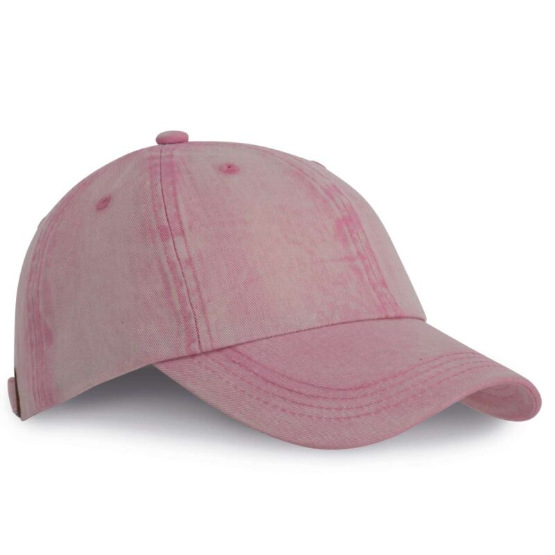 kp165-dark_pink_washed-a1 K-UP 6 PANELS CAP VINTAGE - Dark Pink Washed