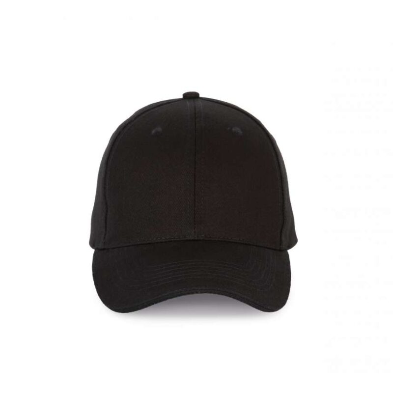 kp185-black-a1 K-UP Καπέλο 6 CAP με CONTRASTING SANDWICH PEAK και PANELS - Μαύρο