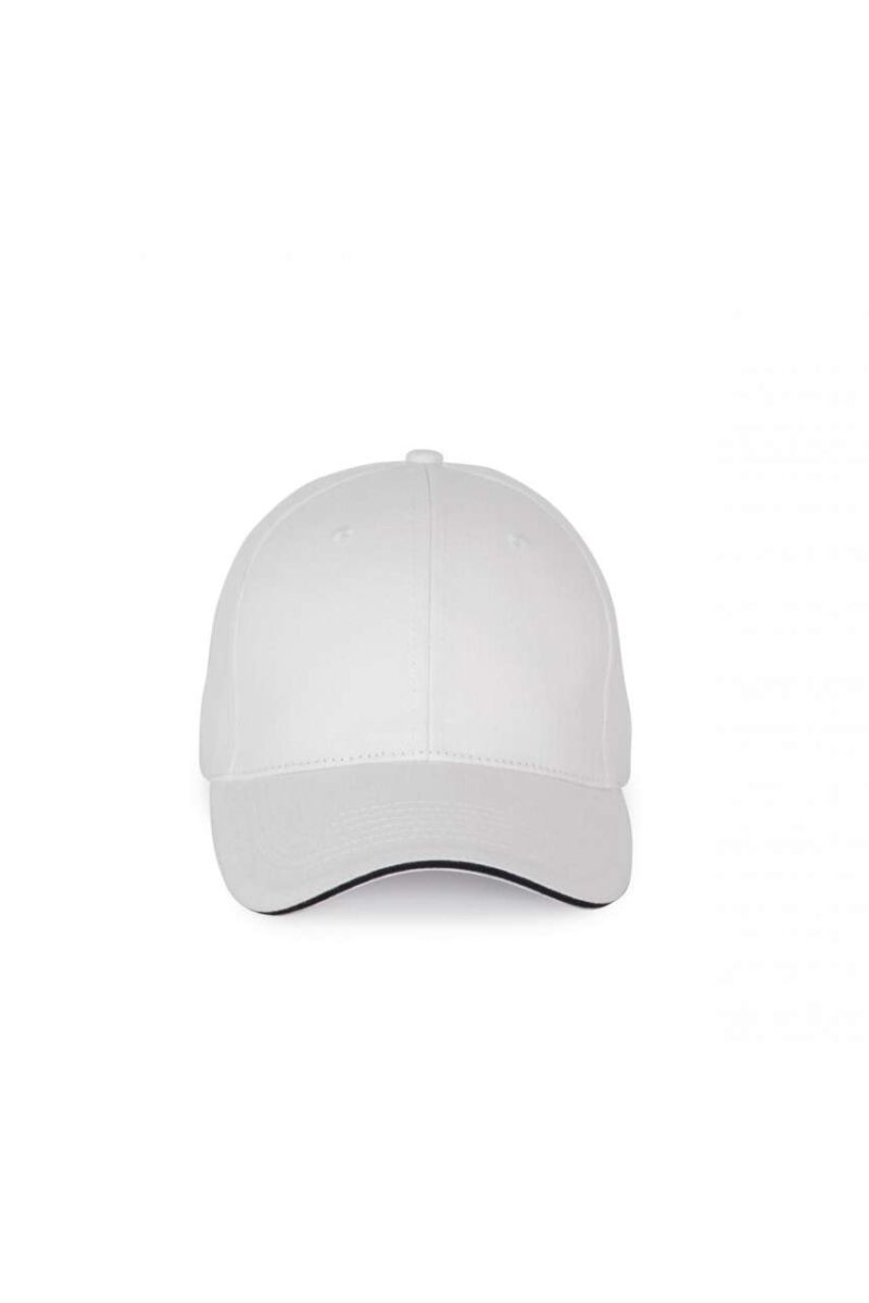 kp185-white_navy-a1 K-UP Καπέλο 6 CAP με CONTRASTING SANDWICH PEAK και PANELS - Λευκό/Ναυτικό