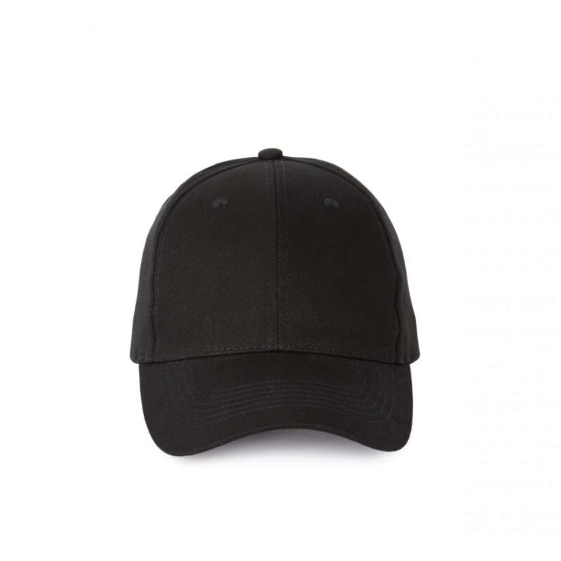 kp188-black-a1 K-UP 6 PANELS COTTON CAP - Μαύρο