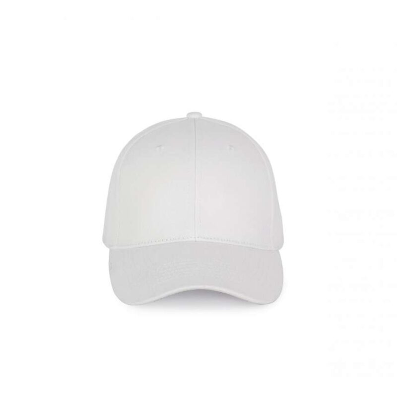kp188-white-a1 K-UP 6 PANELS COTTON CAP - Λευκό/Μαύρο