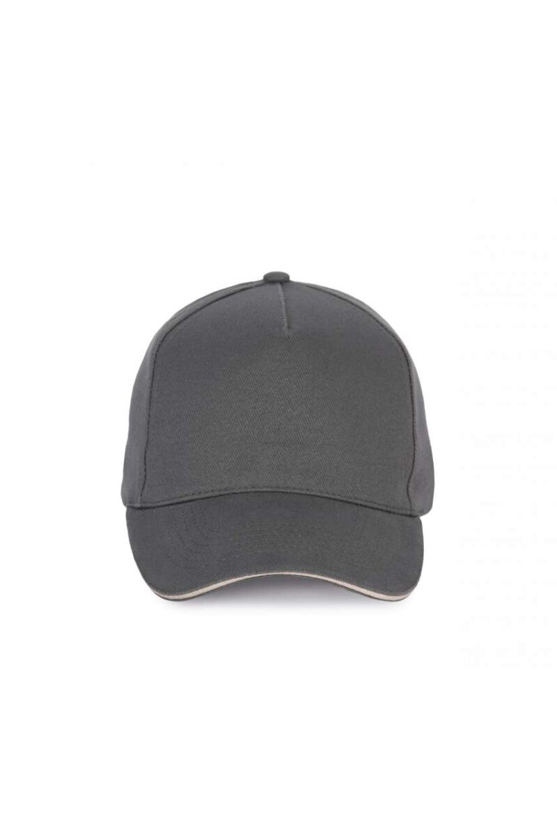 K-UP CAP 5 PANELS COTTON SANDWICH - Σκούρο Γκρι/Μαύρο