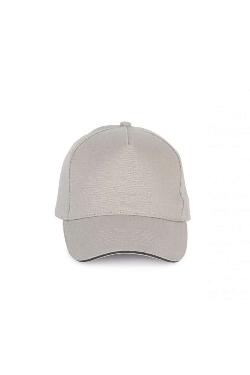 K-UP CAP 5 PANELS COTTON SANDWICH - Ανοιχτό Γκρι/Σκούρο Γκρι