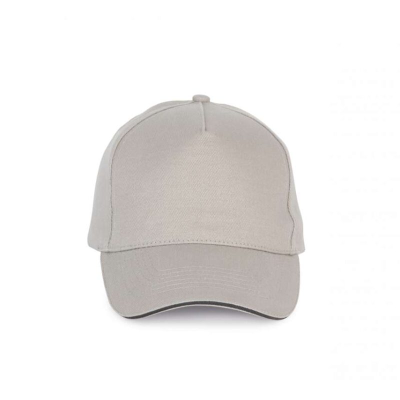K-UP CAP 5 PANELS COTTON SANDWICH - Ανοιχτό Γκρι/Σκούρο Γκρι