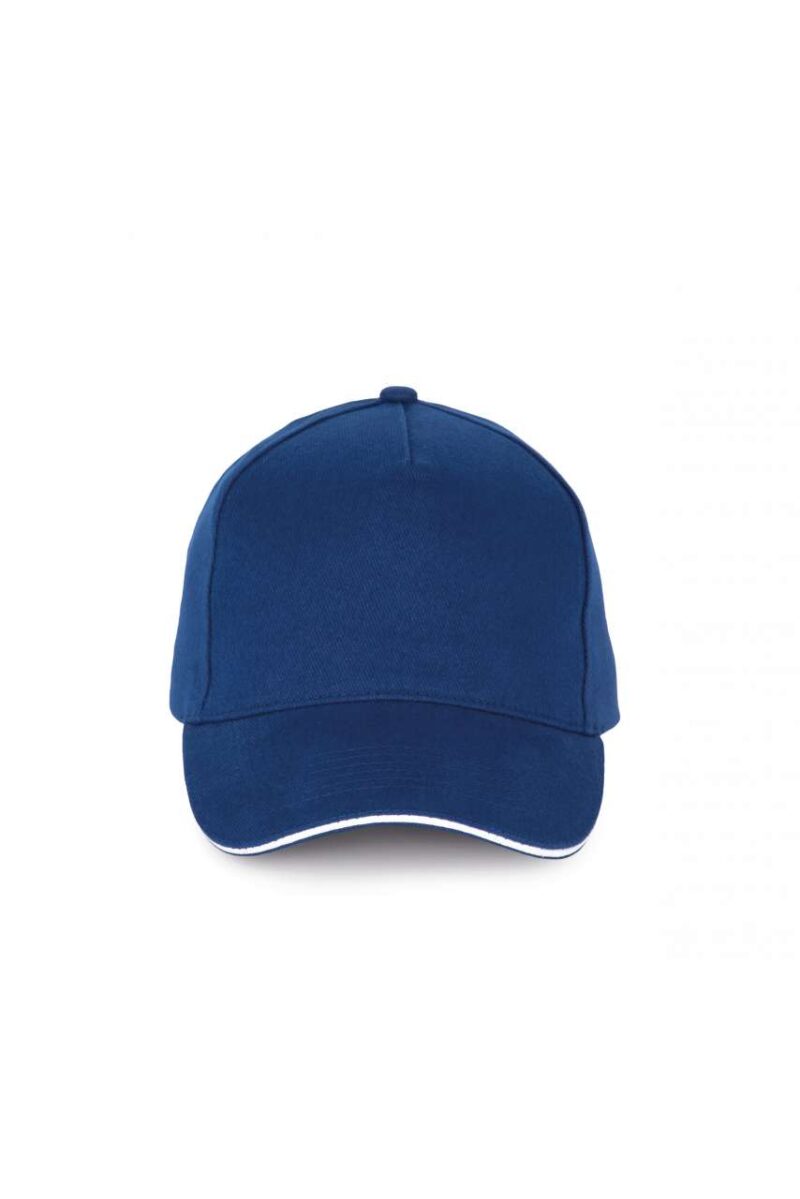 K-UP CAP 5 PANELS COTTON SANDWICH - βασιλικό μπλε/λευκό