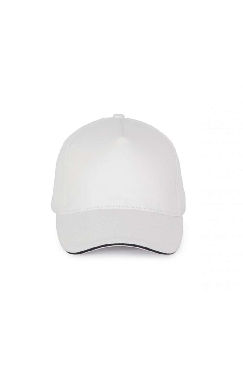 K-UP CAP 5 PANELS COTTON SANDWICH - Λευκό/Κόκκινο