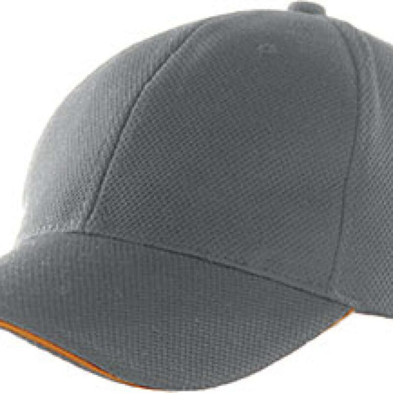 kp207-greyorange-a1 K-UP SPORTS CAP - Γκρι/Πορτοκαλί