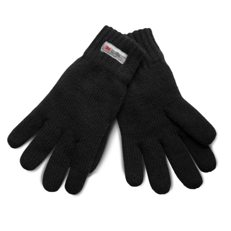kp426-black-a1 K-UP THINSULATE™ KNITTED GLOVES - Μαύρο