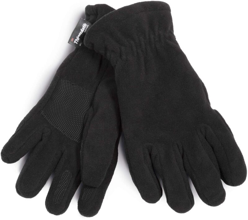 K-UP THINSULATE™ POLAR-FLEECE GLOVES - Μαύρο
